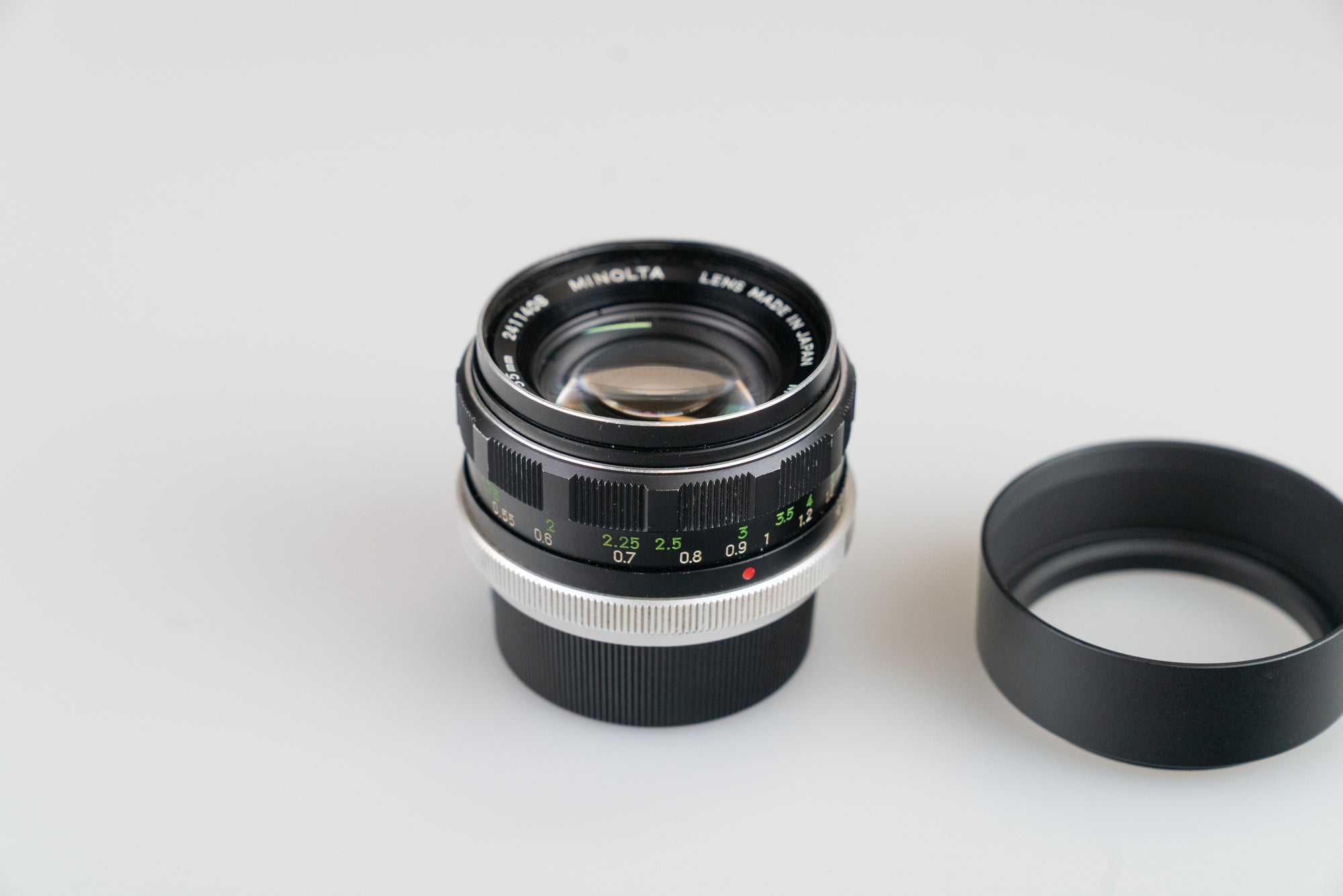 Pakke med 9 Minolta MD/MC objektiver