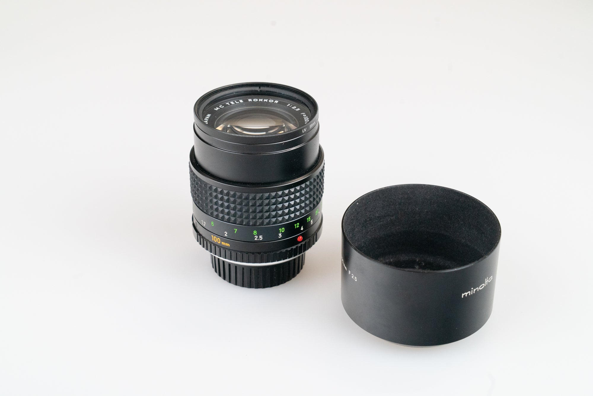 Pakke med 9 Minolta MD/MC objektiver